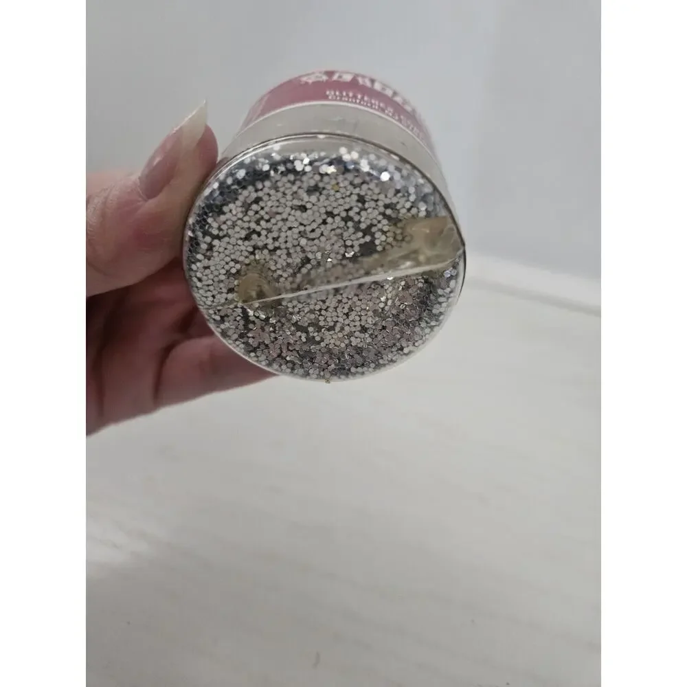 Vintage Glitter Glitterex‎ Corp 2oz Silver Made In USA Open 95% Full